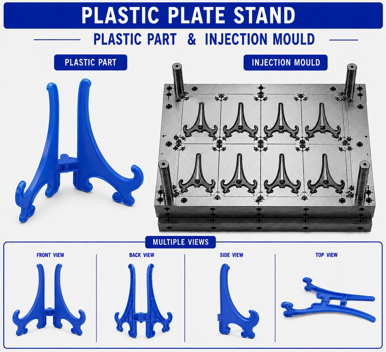 Plastic Plate Stand Mould and Moulding Service